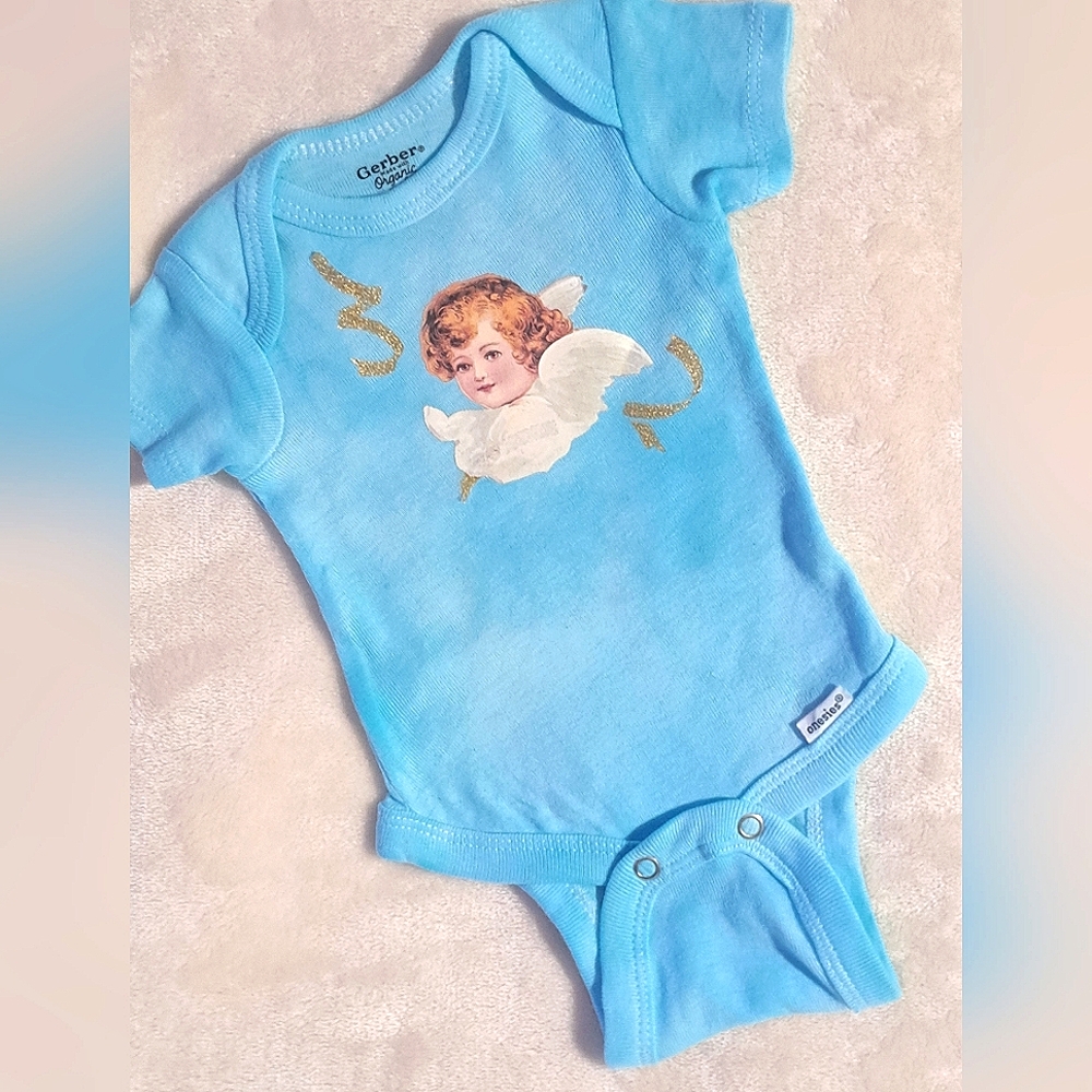 Gerber Blue Angel Baby Onesie